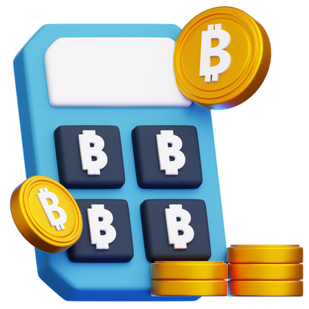 Bitcoin Calculation  3D Icon
