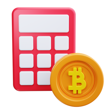 Bitcoin Calculation  3D Icon