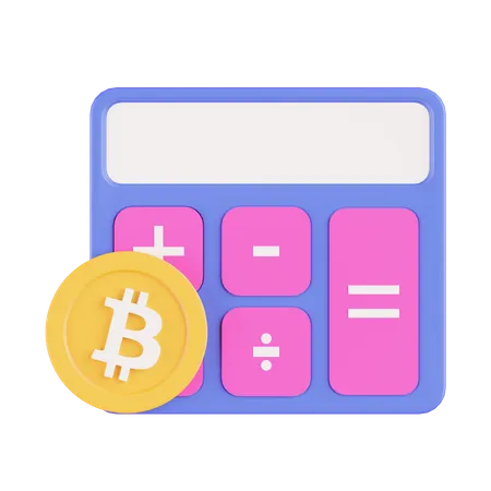 Bitcoin Calculation  3D Icon