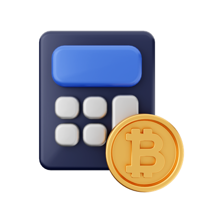 Bitcoin Calculation  3D Icon