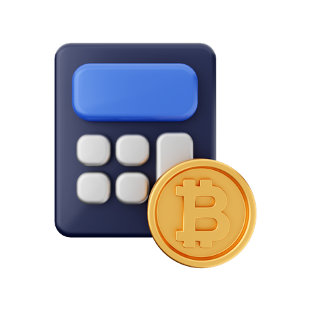 Bitcoin Calculation 3D Icon