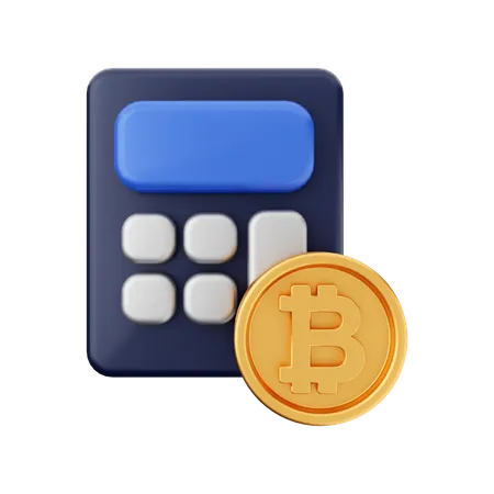 Bitcoin Calculation  3D Icon
