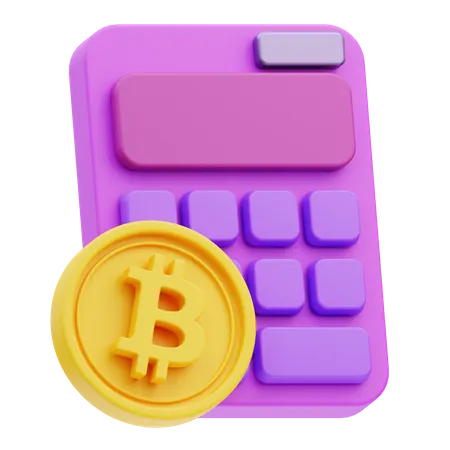 Bitcoin Calculation  3D Icon