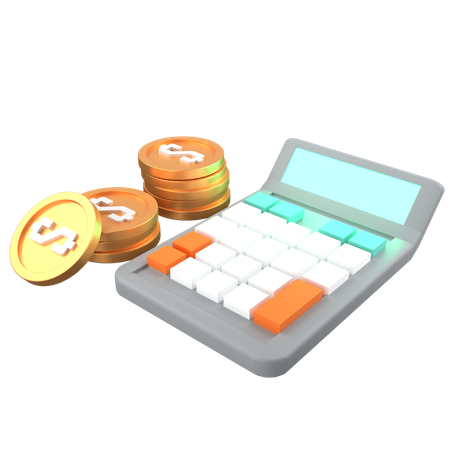 Bitcoin Calculator  3D Icon