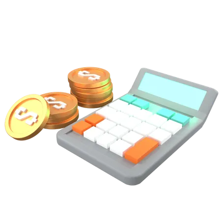 Bitcoin Calculator  3D Icon