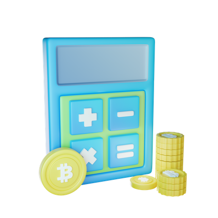 Bitcoin Calculator  3D Icon