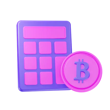 Bitcoin Calculator  3D Icon