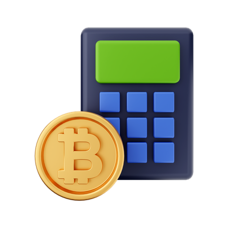 Bitcoin Calculator  3D Icon