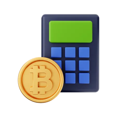 Bitcoin Calculator  3D Icon