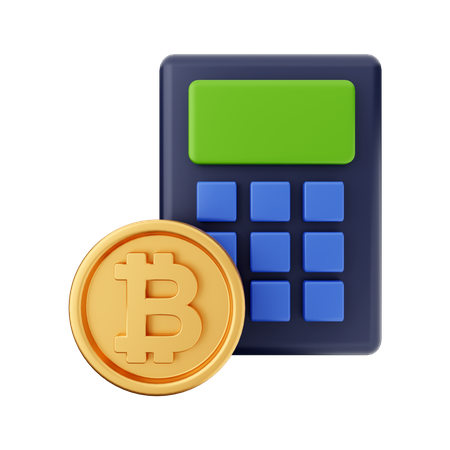Bitcoin Calculator  3D Icon