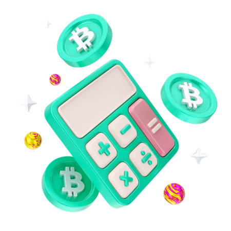 Cálculo de bitcoin  3D Icon