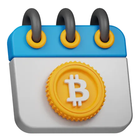 Bitcoin Calendar  3D Icon