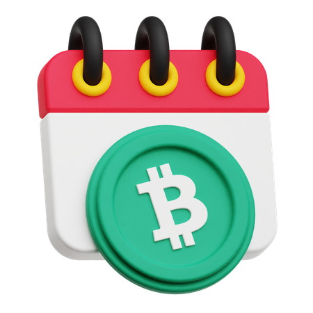 Bitcoin Calendar  3D Icon
