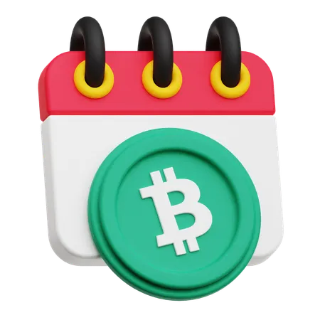 Bitcoin Calendar  3D Icon