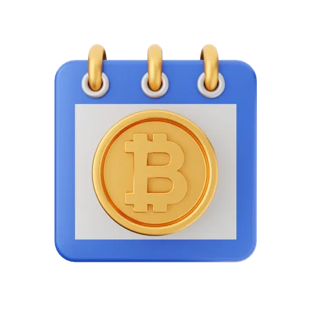 Bitcoin Calendar  3D Icon