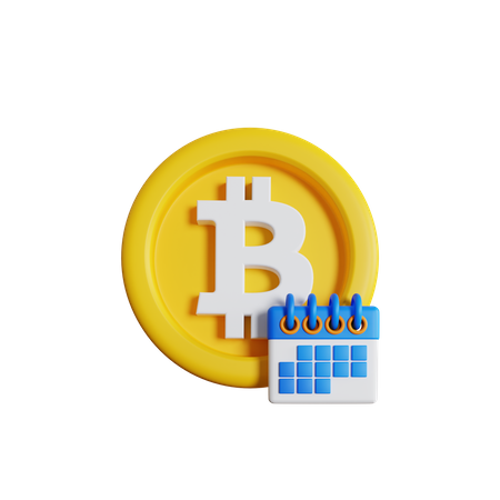 Bitcoin Calendar  3D Icon