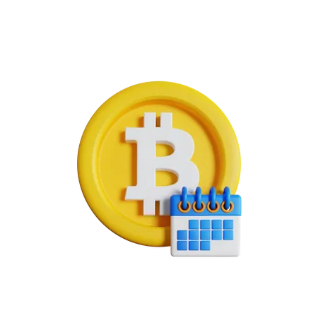 Bitcoin Calendar  3D Icon