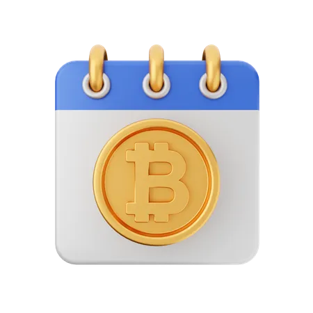 Bitcoin Calendar  3D Icon