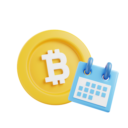 Bitcoin Calendar  3D Illustration