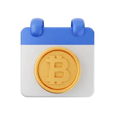 Bitcoin Calendar 3D Icon