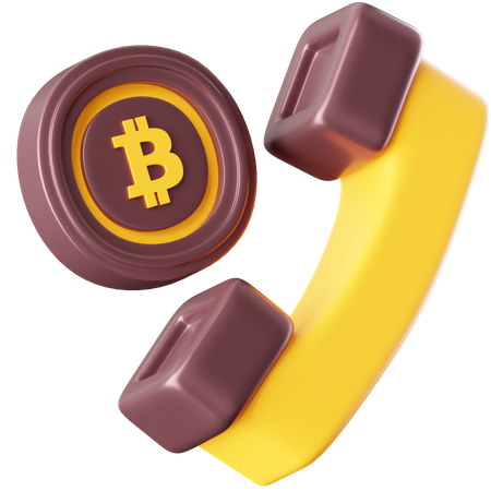 Bitcoin Call  3D Icon