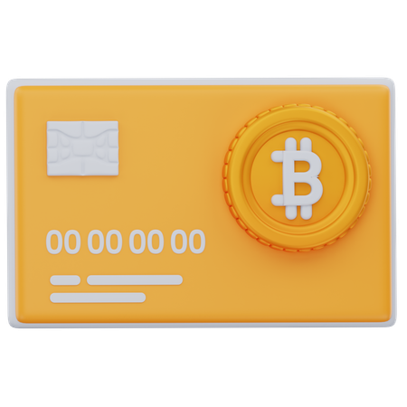 Bitcoin Card  3D Icon