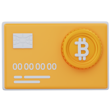Bitcoin Card  3D Icon