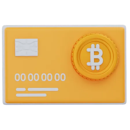 Bitcoin Card  3D Icon