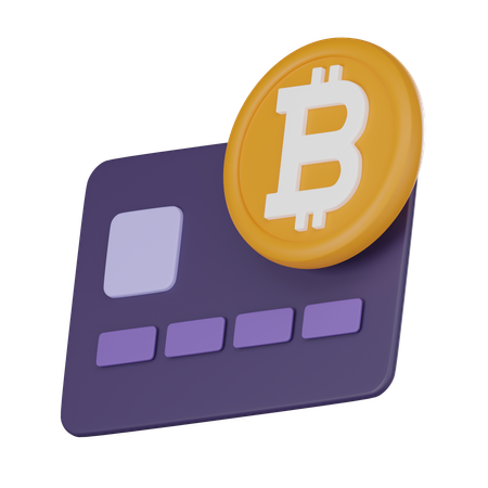 Bitcoin Card  3D Icon