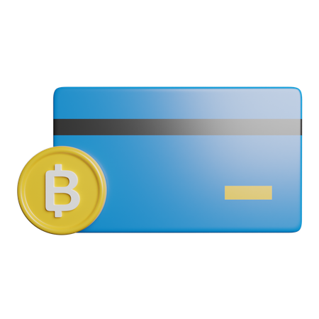 Bitcoin card  3D Icon