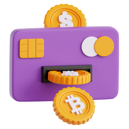 Bitcoin Card  3D Icon