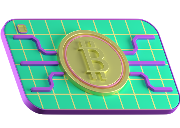 Bitcoin Card  3D Icon