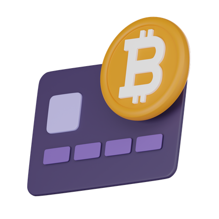Bitcoin Card  3D Icon