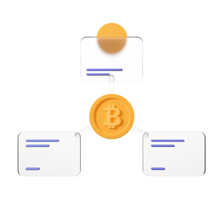 Bitcoin Card  3D Illustration