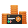 bitcoin card 3d illustration