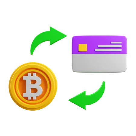 Bitcoin Card Exchange  3D Icon
