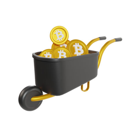 Panier Bitcoin  3D Icon