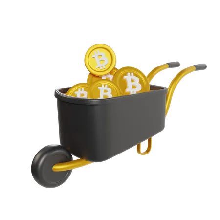 Bitcoin Cart  3D Icon