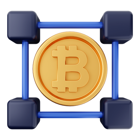 Bitcoin Chain  3D Icon