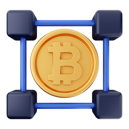 Bitcoin Chain  3D Icon