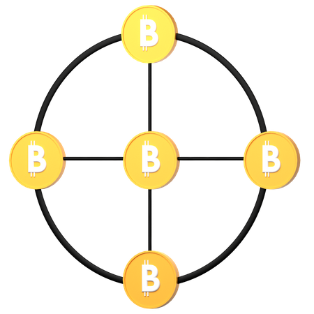 Bitcoin Chain  3D Icon