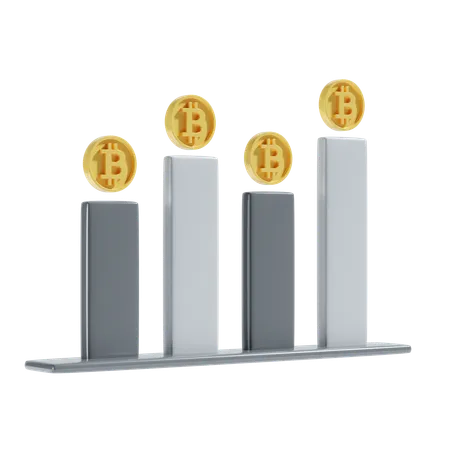 Bitcoin Chart 3 D Icon 3D Icon