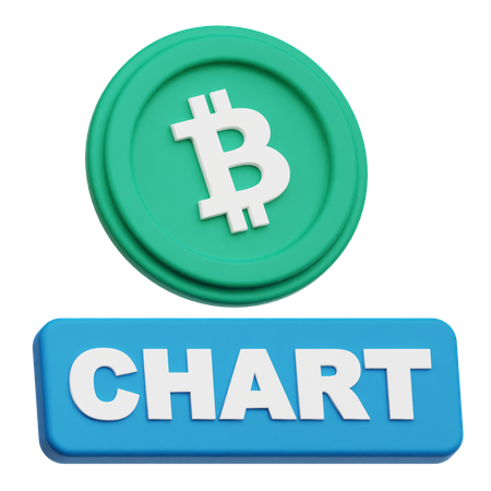 Bitcoin Chart  3D Icon