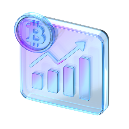 ビットコインチャート  3D Icon