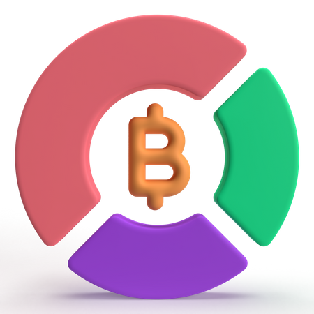 Bitcoin Chart  3D Icon