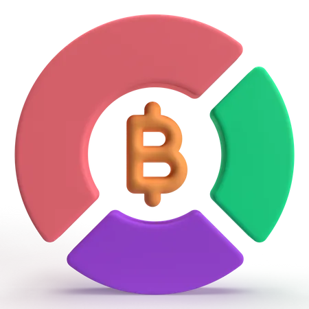 Bitcoin Chart  3D Icon