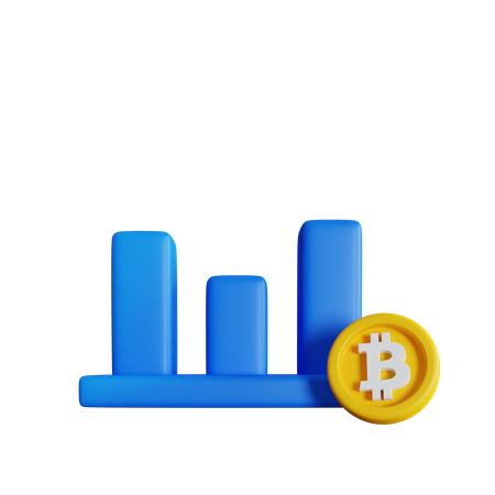 Bitcoin Chart  3D Icon