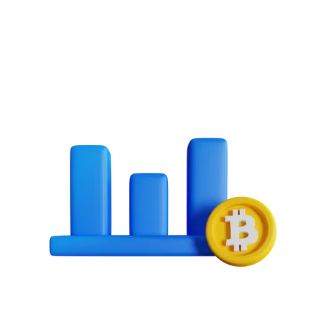 Bitcoin Chart  3D Icon