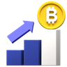bitcoin chart 3d illustration