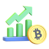 bitcoin chart bullish 3d logo